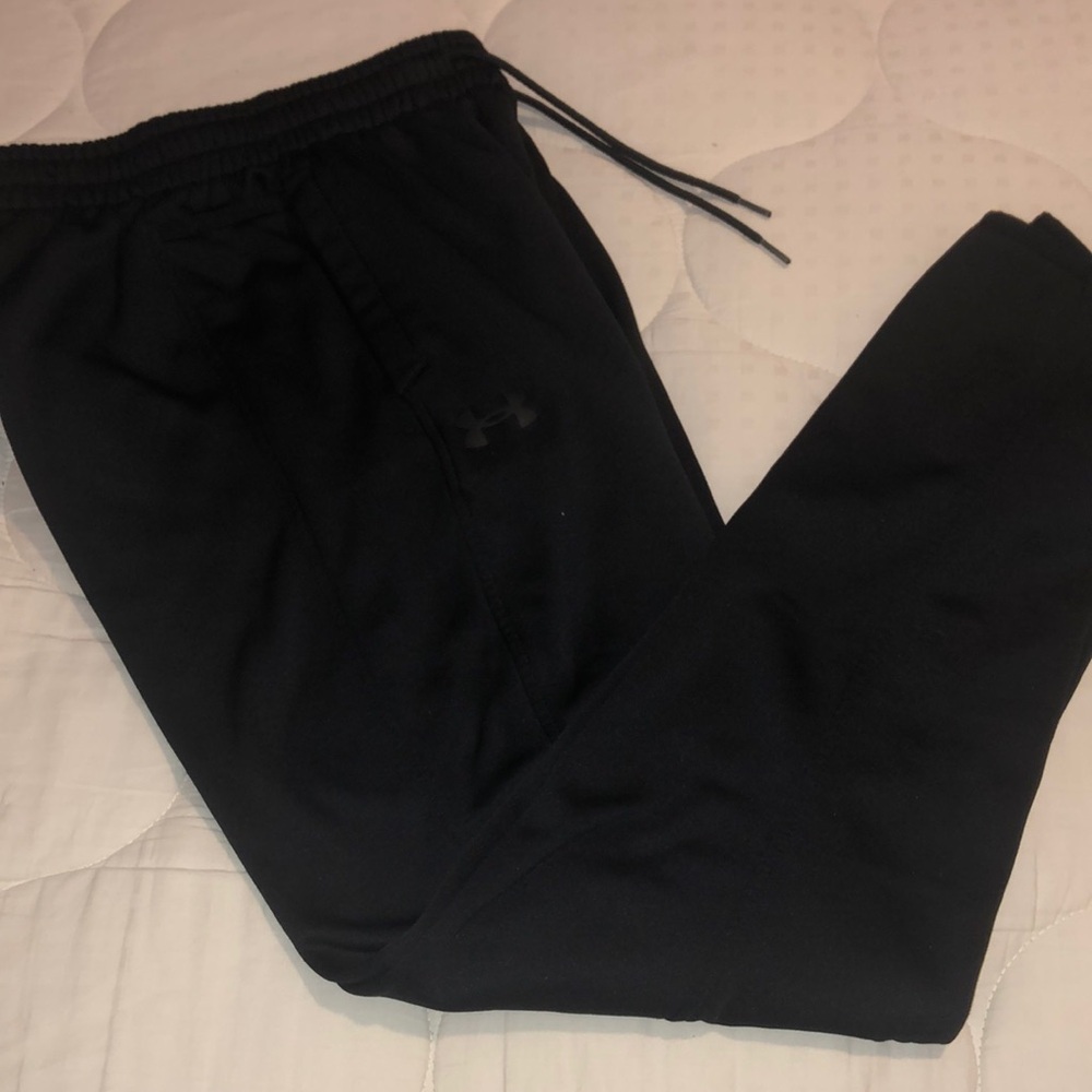 Under Armour Pants Mens Small Black Athletic Jogger Coldgear Sportswear
